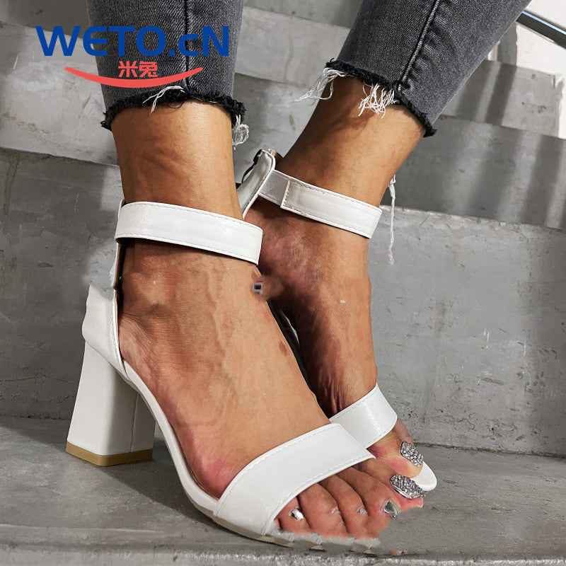 One Word High Heel Sandals Women
