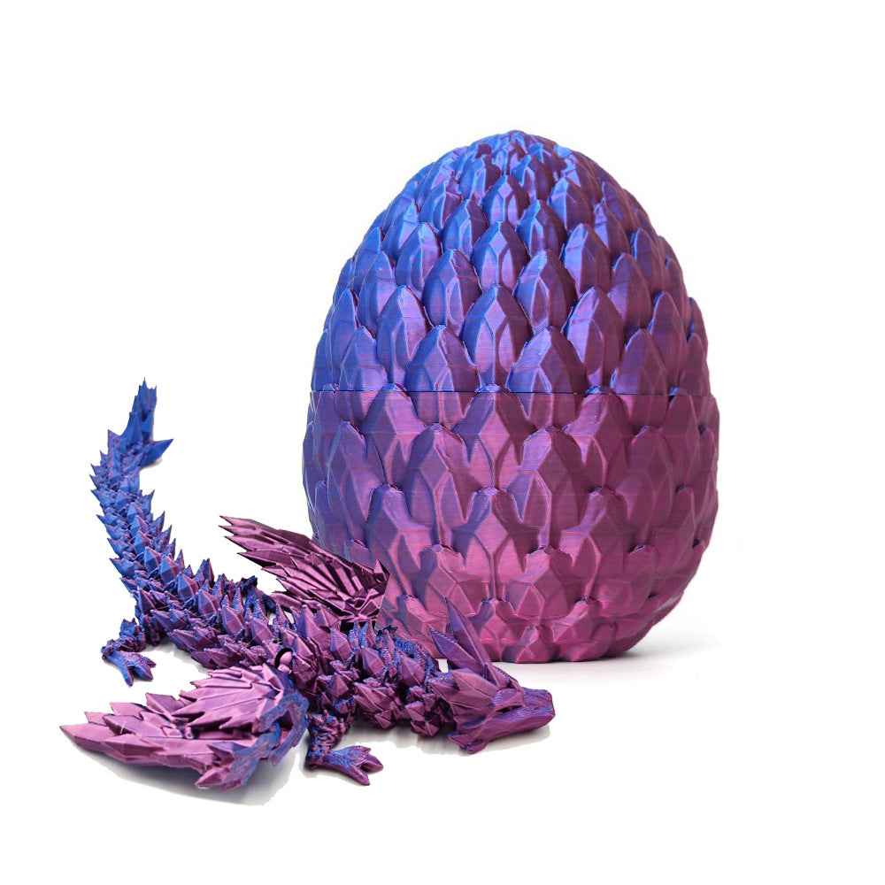 Print Dragon Ornaments Colorful Movable Crystal Creative Christmas Easter Eggs