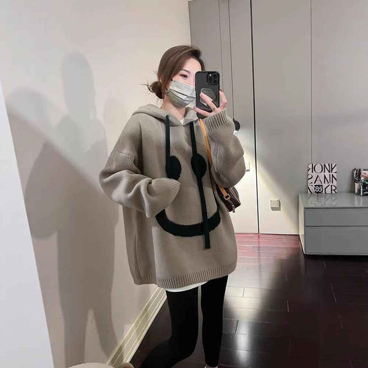 Hooded Plus-Size Thickened Sweater Knitwear