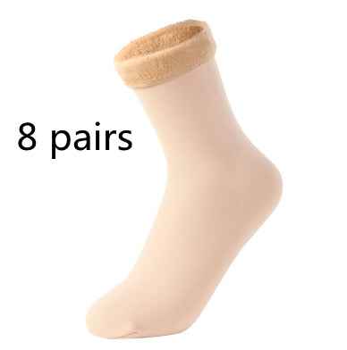 Women's Padded Velvet Warm Soft Medium Tube Socks