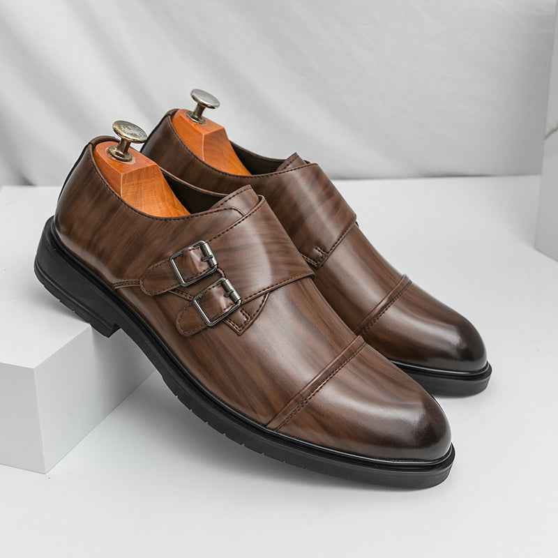 Pointed-toe Business Formal Leather Boots