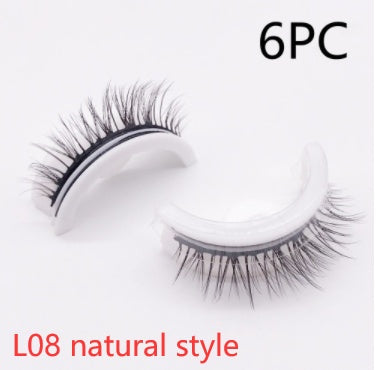 Reusable 3D Mink Lashes Natural False Eyelashes Self Adhesive Fake Glue Free Makeup Eyelash Extension Silk by Mirlaine Univers