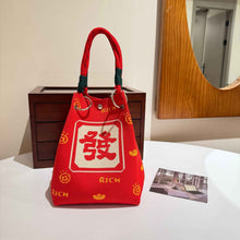 Womens Red Knitted Tote Bag With Magnetic Closure And Large Capacity