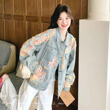 Fashionable Patchwork Distressed Short Jacket
