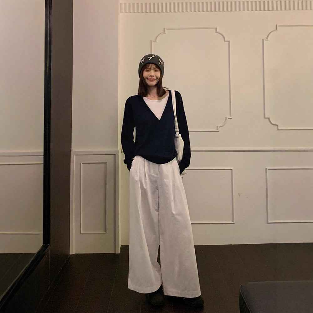 New Fake Two-piece Knitted Sweaters Women