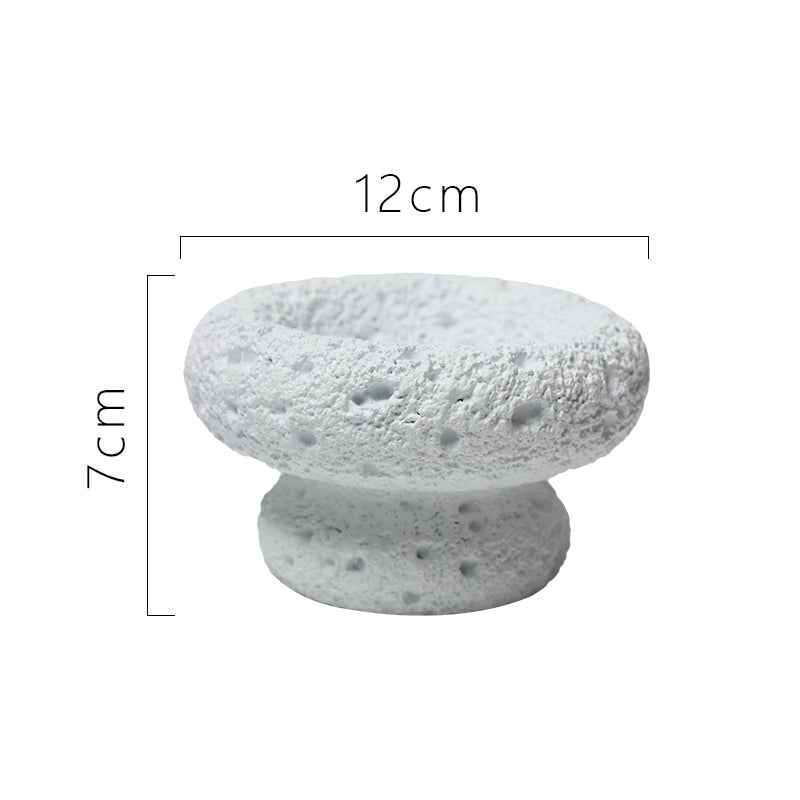 Ins Style No Hole Moon Pattern Cement Mini Flowerpot