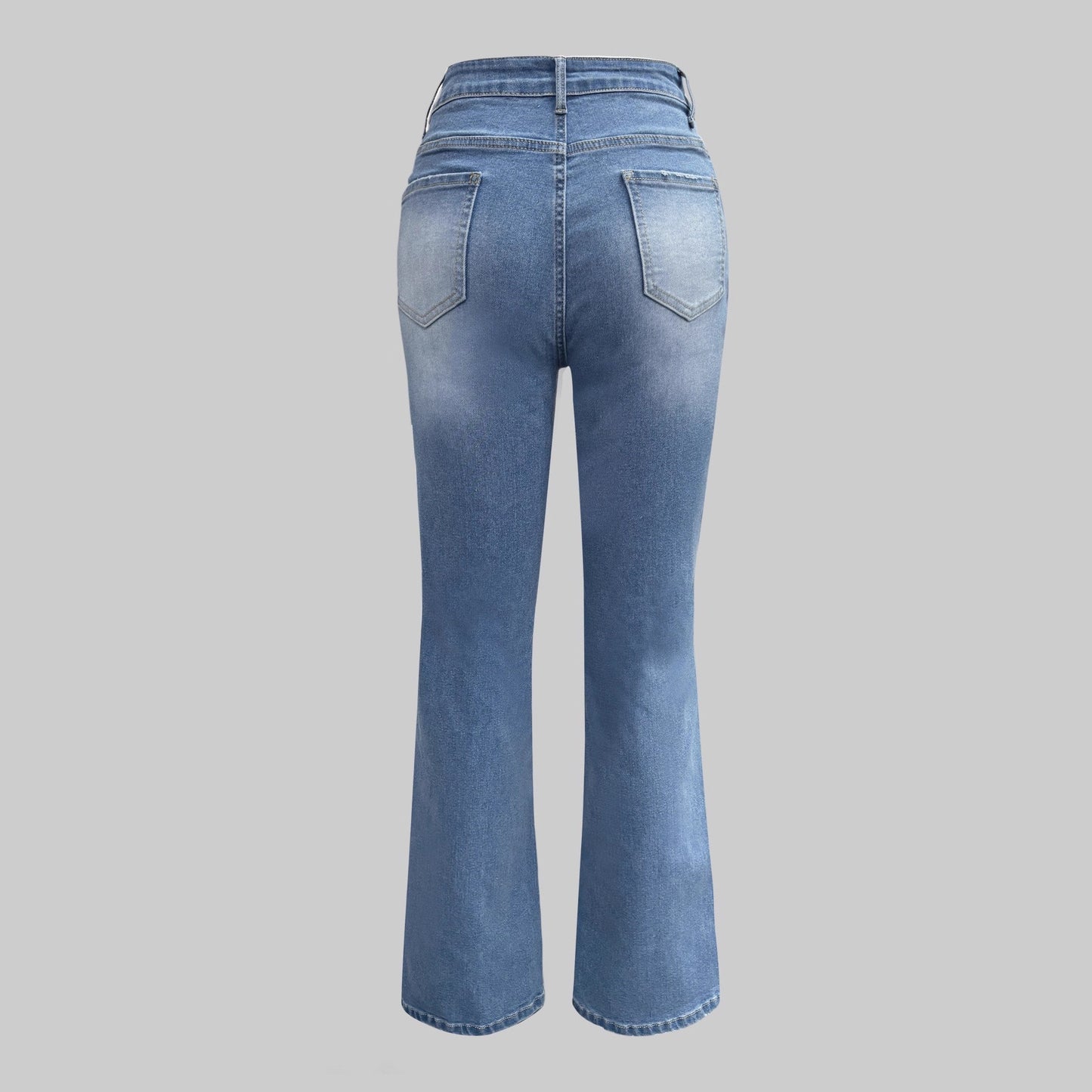 Womens High-Waisted Button-Front Straight Jeans by Mirlaine Univers