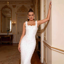 Floral Beaded Elegant Womens Bandage Dress