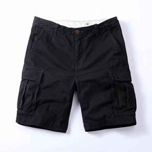 Retro Mens Outdoor Relaxed-fit Mid-length Cargo Pants With Multiple Pockets