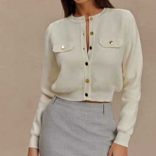 Elegant, Versatile Long-sleeve Knit Cardigan Sweater Coat