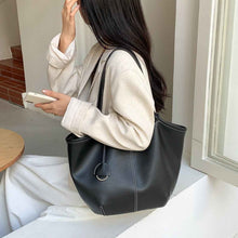 High Capacity Solid Color Versatile Womens Tote And Shoulder Bag