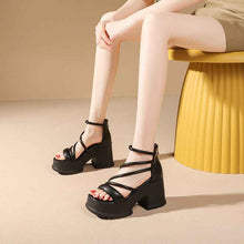 Chunky Heel Open Toe High Heel Sandals For Women Summer New Platform