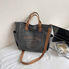 Canvas Commuter Shoulder Tote Crossbody Bag