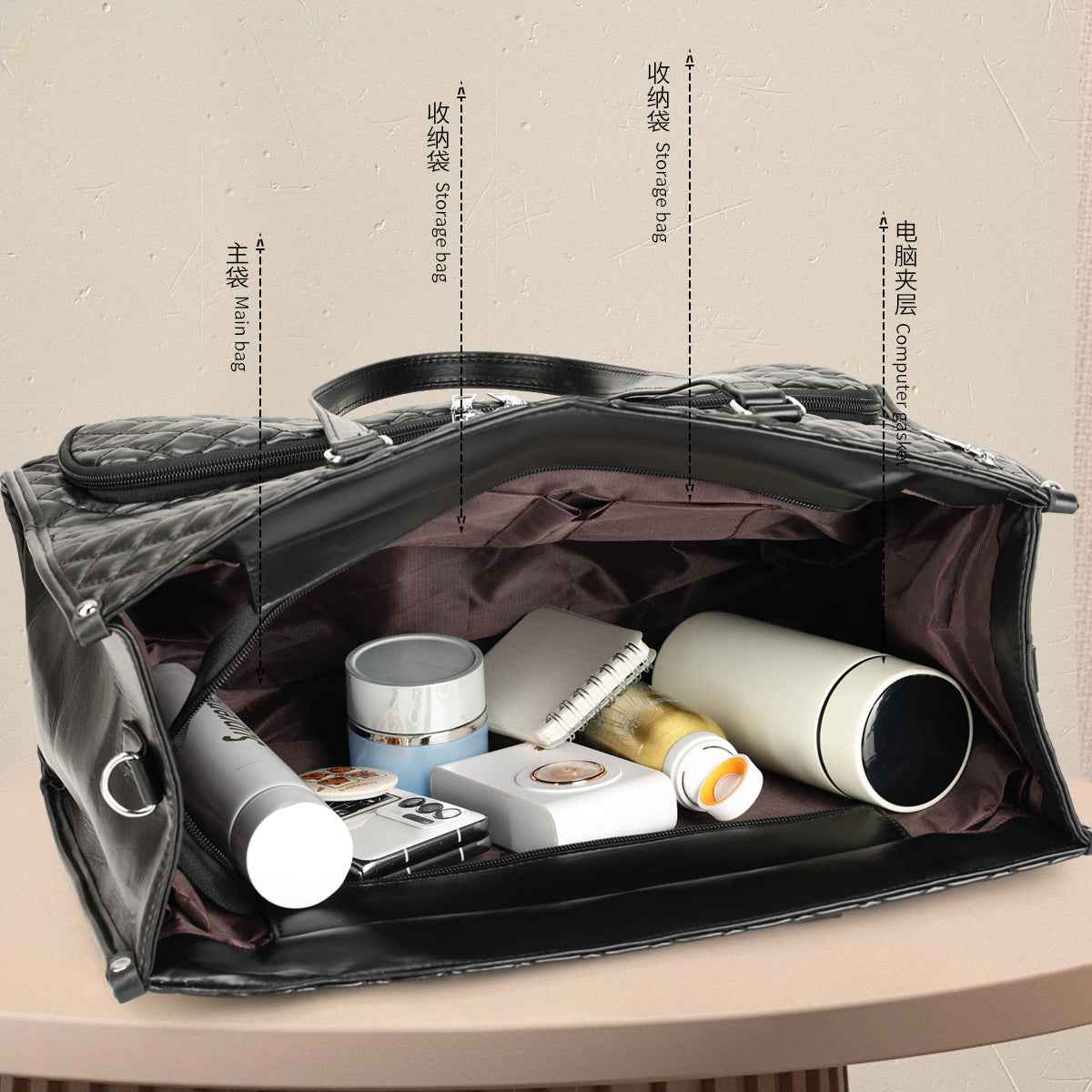 2in1 Tote And Lunch Bag Combo  Extra-large Tote