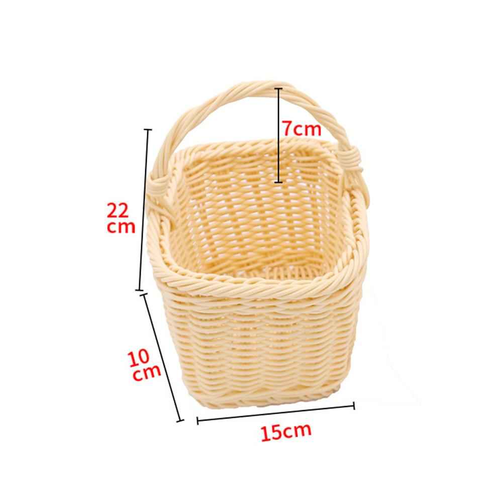 PP Woven Easter Interlining Mini Shopping Rattan Small Wedding Gift Decoration Basket