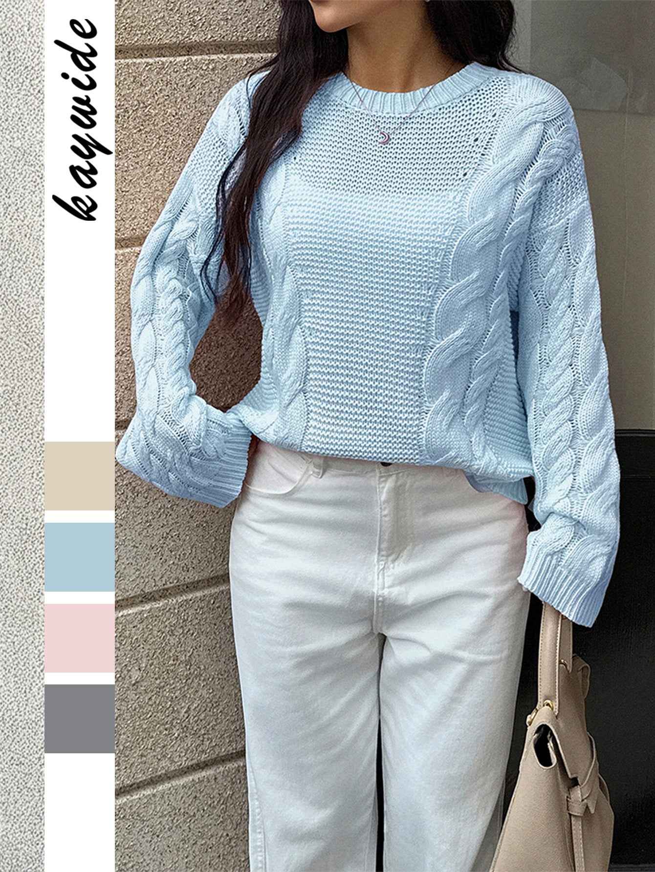 Leisure Minimalist Long Sleeve Sweaters Women's Clothing