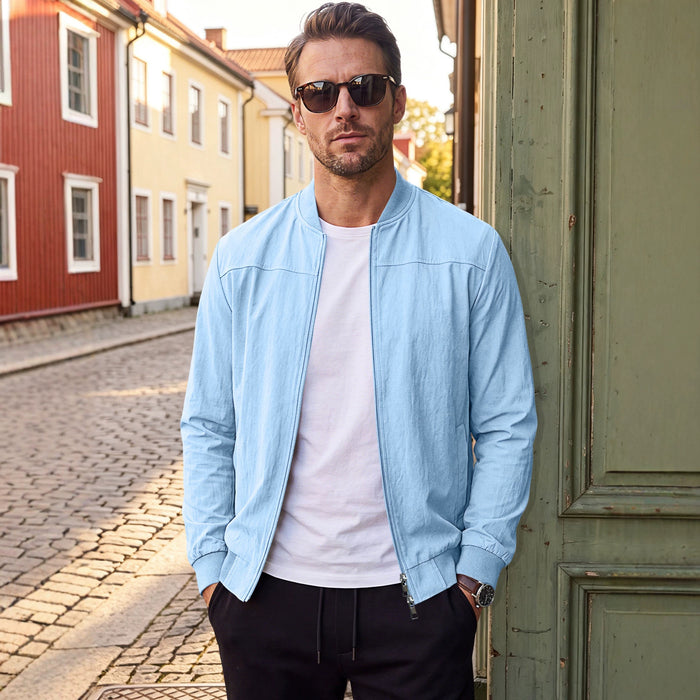 Mens Baseball Jacket With Zipper Sports Jacket