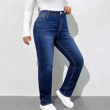 Women's Stretch Denim Straight-leg Pants