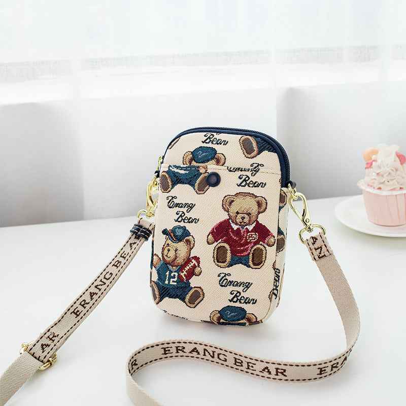 Embroidered Fashionable Phone Bag Womens Crossbodyc