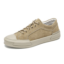 New Men's Fashionable Retro Frosted Leather Low Top Board Shoes by Mirlaine Univers