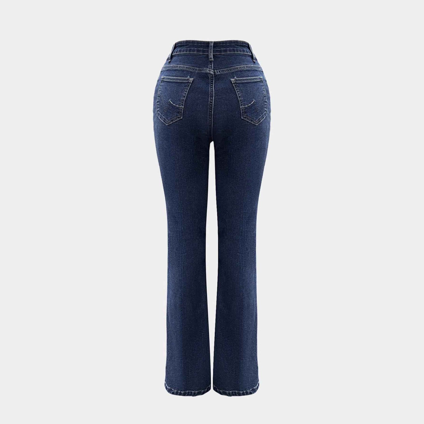 Spring Washed Slightly Flared Straight-leg Pants