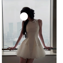 Puff Mesh Stitching Pearlescent Dress by Mirlaine Univers