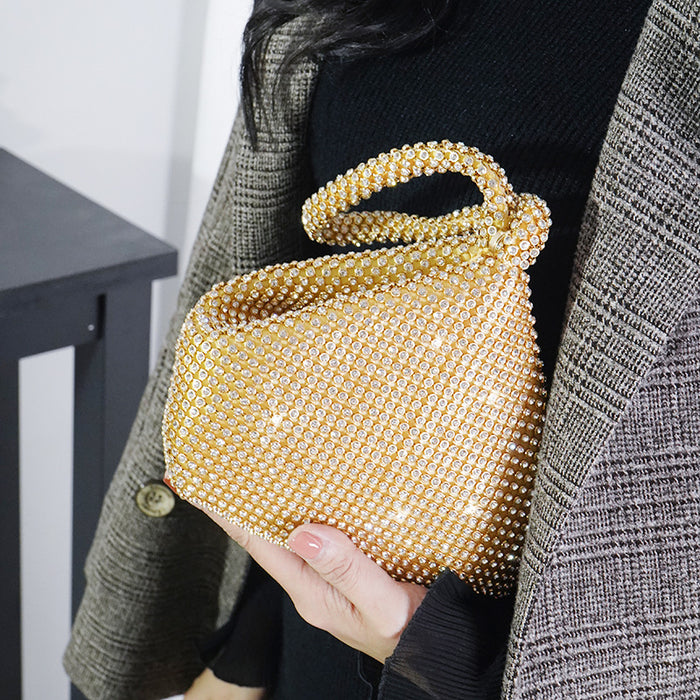 Cross-border Rhinestone Clutch Fashion Portable Cosmetic Bag Mine Bag Women's European and American Style Evening Bag Handbag
