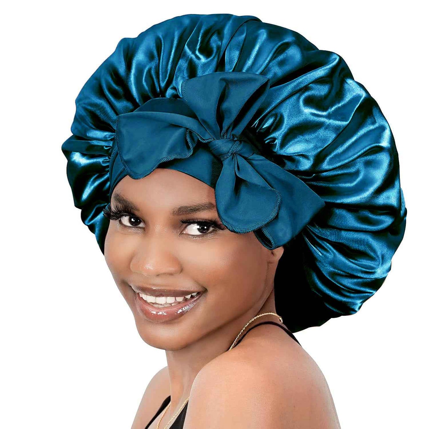 Single Layer Ribbon Round Cap Bow Artificial Silk