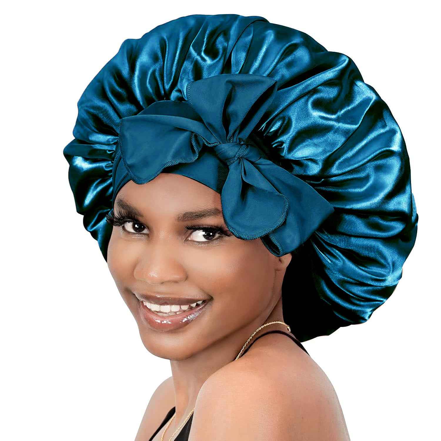 Single Layer Ribbon Round Cap Bow Artificial Silk