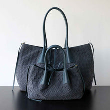 Handwoven Matte Cowhide Tote Bag With Large Capacity
