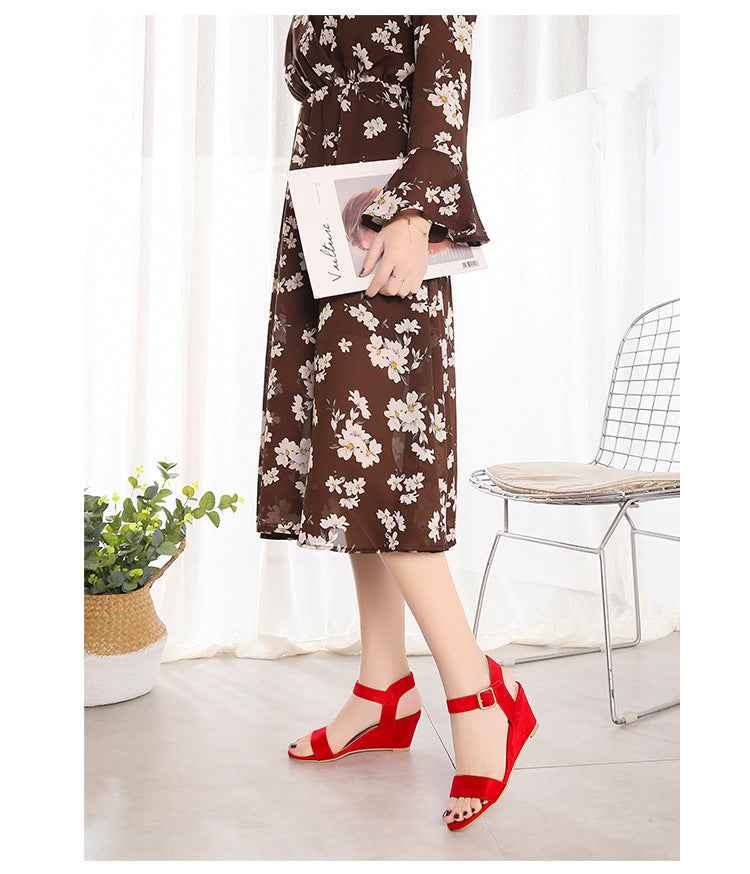 Summer new style wedge sandals women