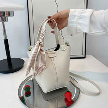 Western-style Bucket Bag With Silk Scarf For Women