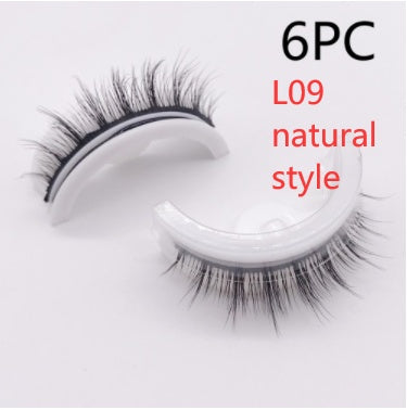 Reusable 3D Mink Lashes Natural False Eyelashes Self Adhesive Fake Glue Free Makeup Eyelash Extension Silk by Mirlaine Univers