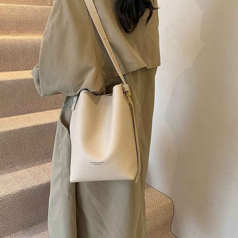 New Autumn Fashion Two-piece Soft Bucket Bag Set