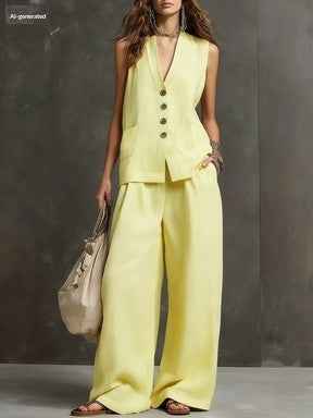 Seasonal Laid-back Linen Suit