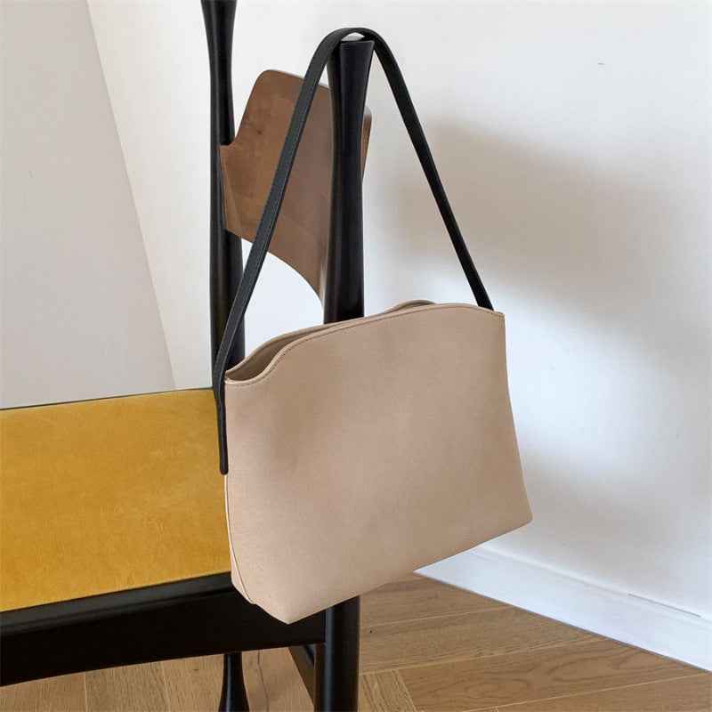 Retro Suede-Like Simple All-Match Tote Bag For Women