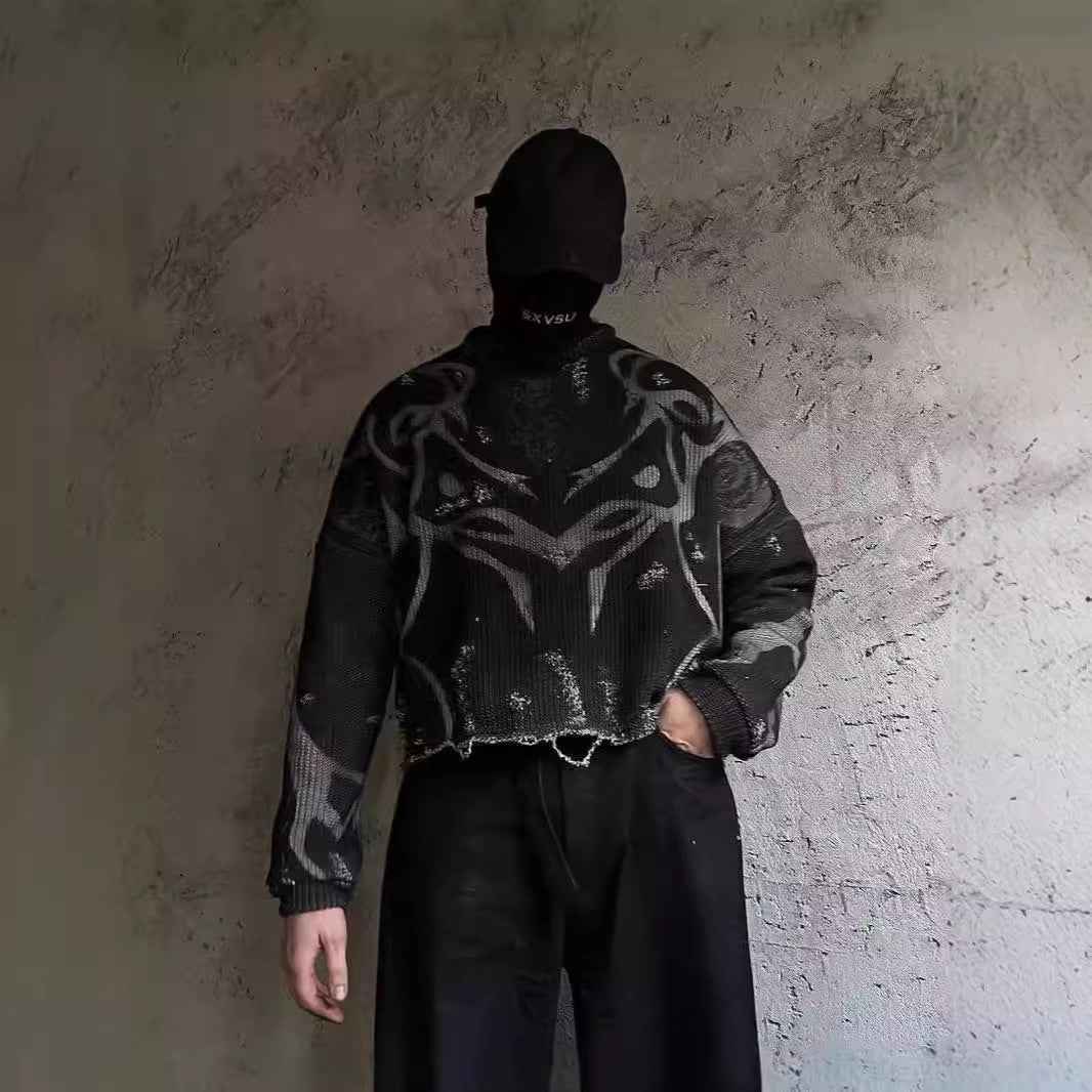 Ripped Street Tide European And American Men's And Women's Sweaters