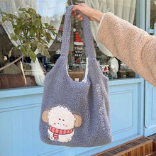 Korean-style Plush Shoulder Bag For Women Autumnwinter