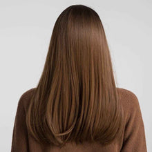 Women's Black Gradient Brown Long Straight Hair