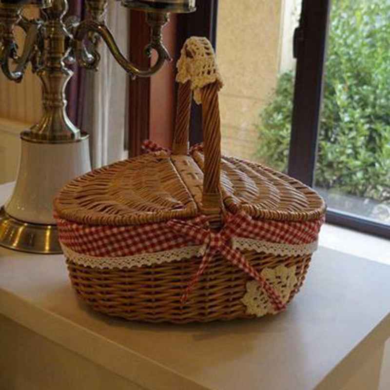 Idyllic fruit basket picnic basket