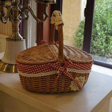 Idyllic fruit basket picnic basket