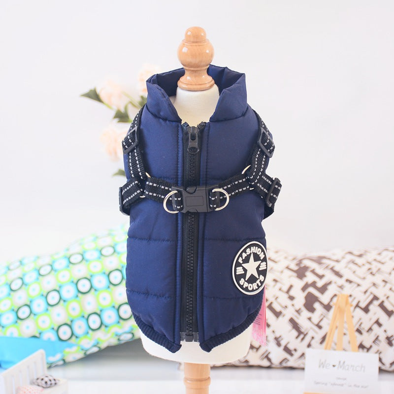 Waterproof Dog Clothes Winter Dog Coat With Harness Warm Pet Clothing Big Dog Jacket Chihuahua Labrador Coat Costume by Mirlaine Univers