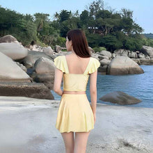Womens Two-Piece Spa Resort Swimsuit Set With Separable Skirt