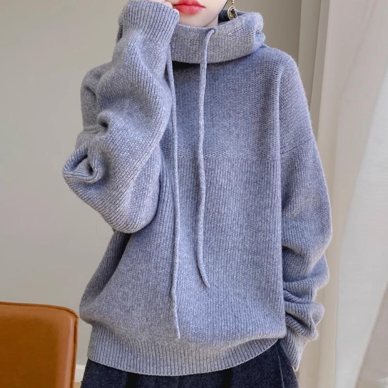 Women's Sweater Thicken Lazy Style All-match Long-sleeved Autumn Winter Warm Casual Sweater For Women by Mirlaine Univers