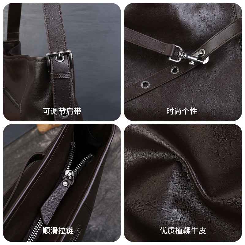 Womens Stylish Retro Large-Capacity Crossbody Bag