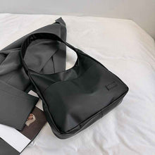 Large-Capacity Retro Solid-Color Textured Simple Casual Tote Bag