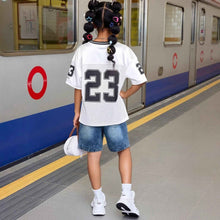 Street-style Distressed Wash Girls Denim Shorts
