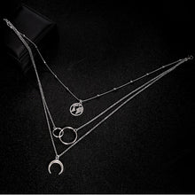 Fashionable Multilayer Boho Moon Map Necklace by Mirlaine Univers