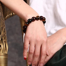 Tiger Eye Bracelet Natural Crystal Stone Buddha Bead Bracelet by Mirlaine Univers