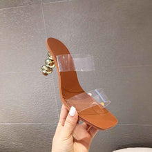 One word stiletto high heel women sandals